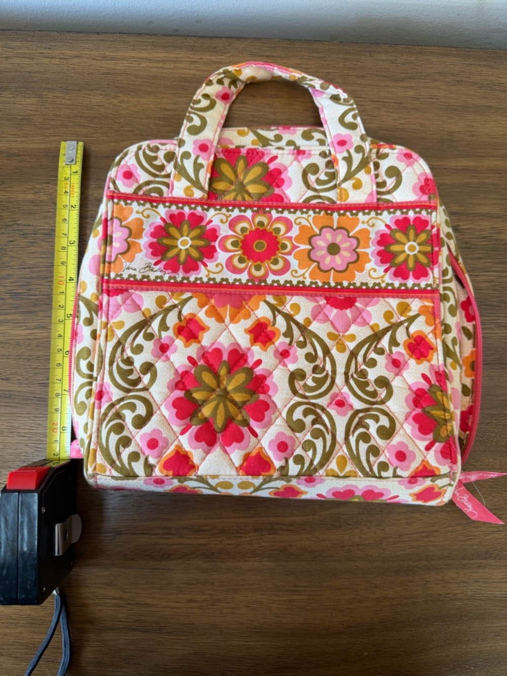 Vera Bradley Small Travel Organizer Toiletry Cosmetic Case Floral Quilted - Picture 2 of 8